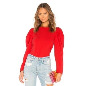 LPA Crew Neck Top in Red